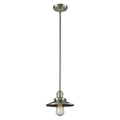 Innovations Lighting Railroad Vintage Dimmable Led 8" Brushed Satin Nickel Mini Pendant, Brushed Satin Nickel Shades 201S-SN-M2-LED